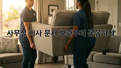 사무실 이사? 문서 보관부터 꼼꼼하게!